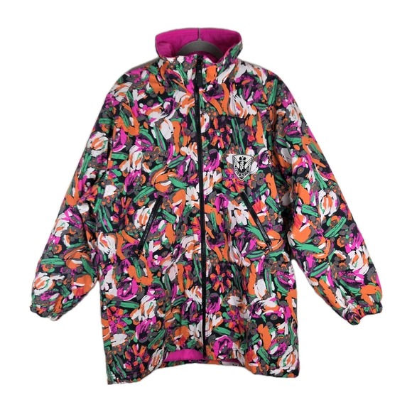 Ocean Pacific VTG multicolor Snowboarding Ski Jacket Womens Size Med Retro Winte